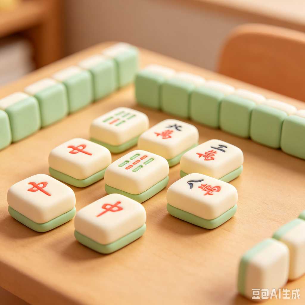 antique style mahjong set