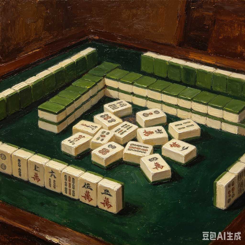 saturated color mahjong set print